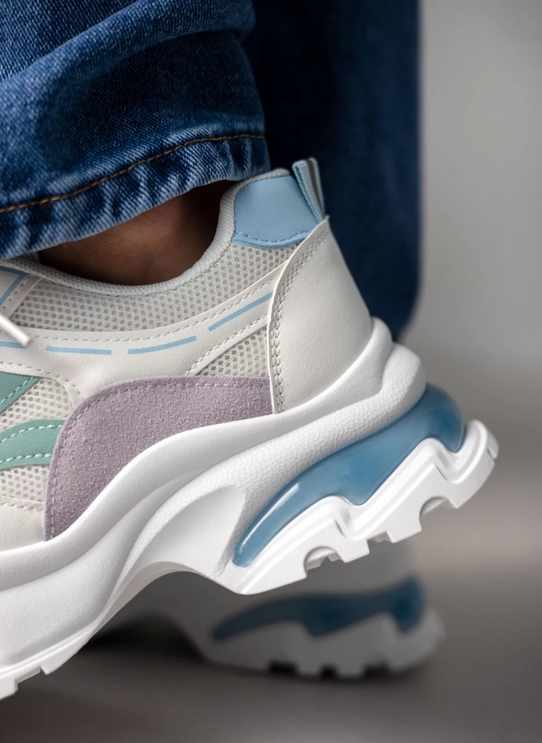 The Fashion Project Sneakers Chunky σε συνδυασμούς υλικών - Γαλάζιο - Image 7