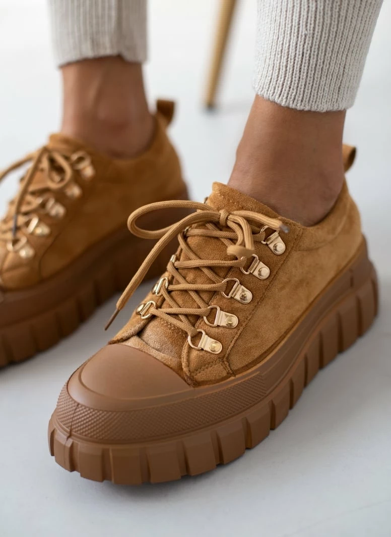 The Fashion Project Sneakers Chunky Suede - Πούρο