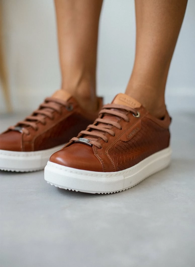 Sneakers δερμάτινα με Pattern Carmela 160214 - Ταμπά