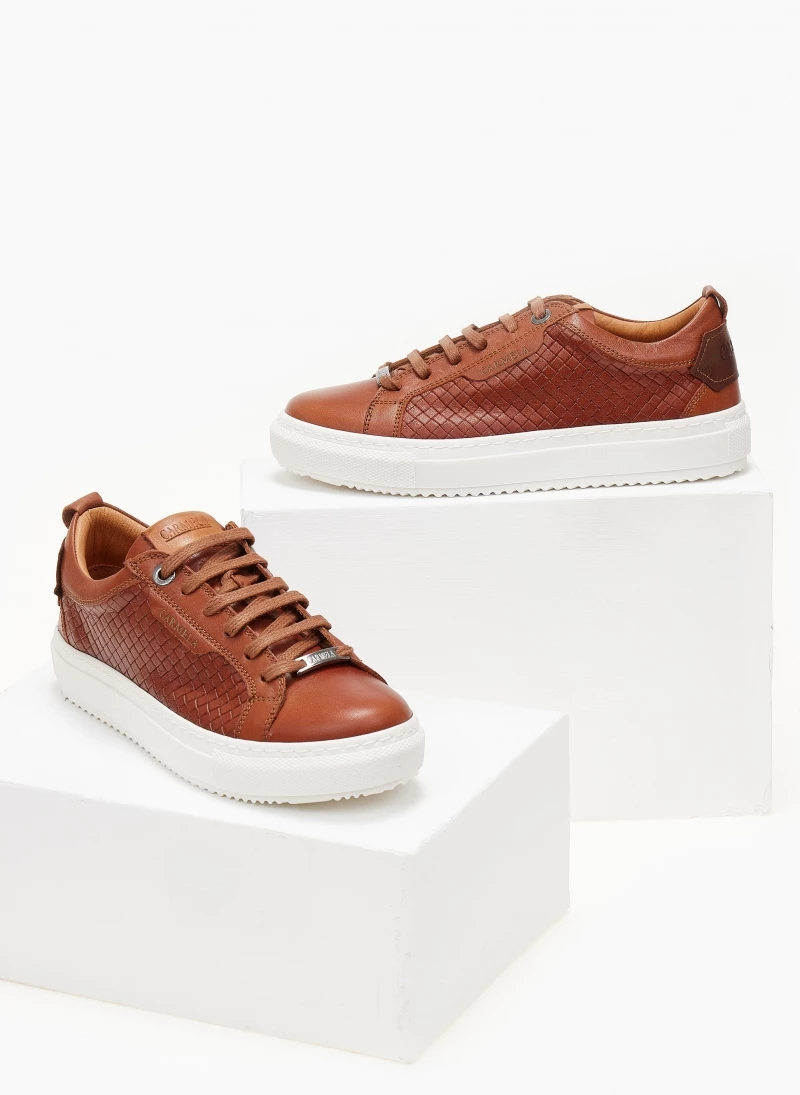 Sneakers δερμάτινα με Pattern Carmela 160214 - Ταμπά - Image 3
