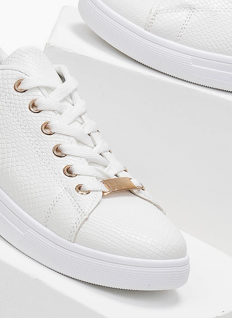 The Fashion Project Sneakers με μεταλλικές λεπτομέρειες - Λευκό - Image 3