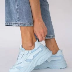 The Fashion Project Sneakers Chunky με διάτρητο ύφασμα - Γαλάζιο