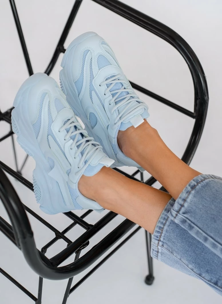 The Fashion Project Sneakers Chunky με διάτρητο ύφασμα - Γαλάζιο - Image 4