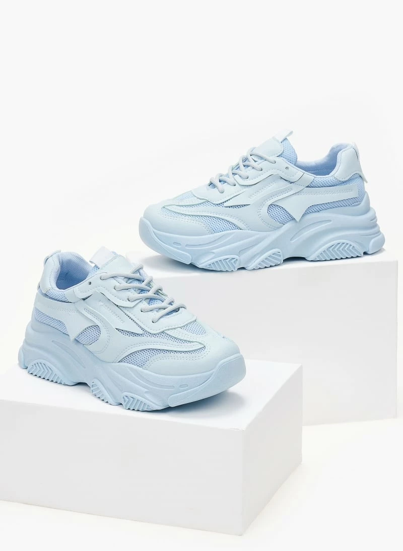 The Fashion Project Sneakers Chunky με διάτρητο ύφασμα - Γαλάζιο - Image 5