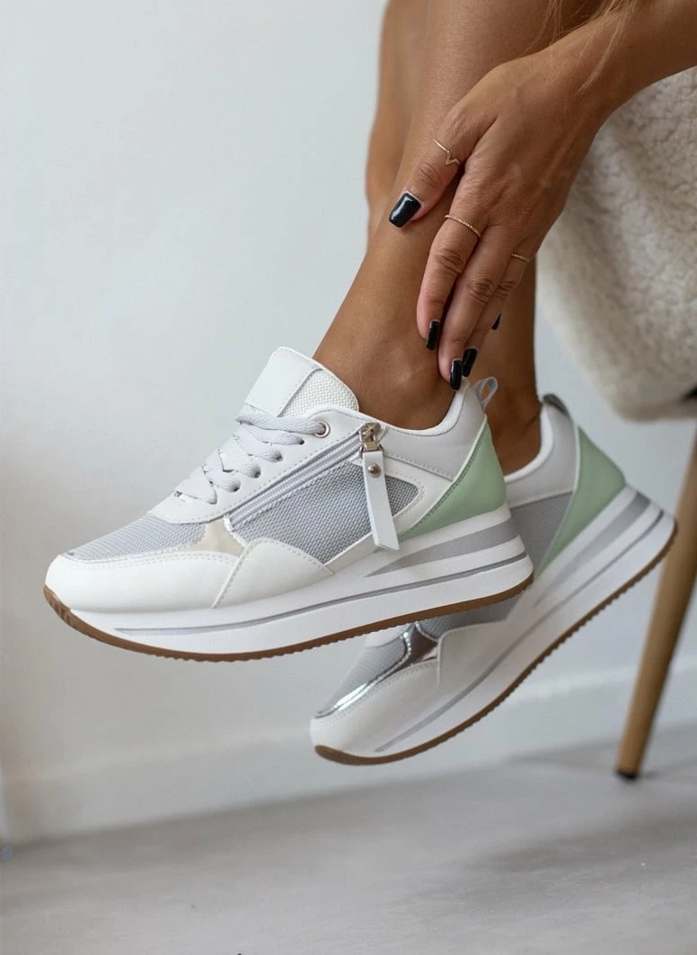 The Fashion Project Sneakers με φερμουάρ - Γκρι - Image 4