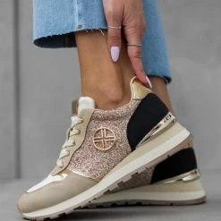 Xti Footwear Sneakers με Glitter Xti 141112 - Μπεζ