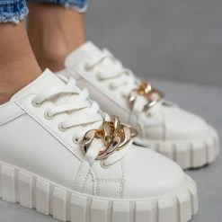 The Fashion Project Sneakers με Oversized αλυσίδα - Μπεζ