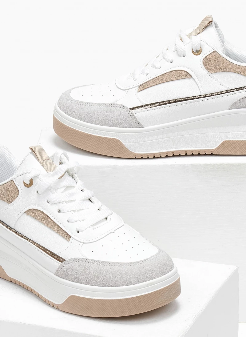 The Fashion Project Sneakers με Suede λεπτομέρειες - Μπεζ - Image 3