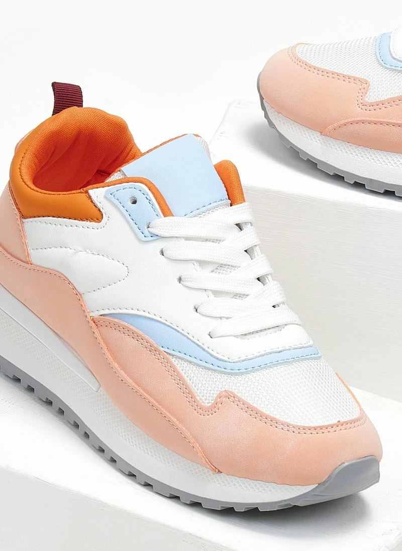 The Fashion Project Sneakers με συνδιασμό χρωμάτων - Ροδακινί - Image 6