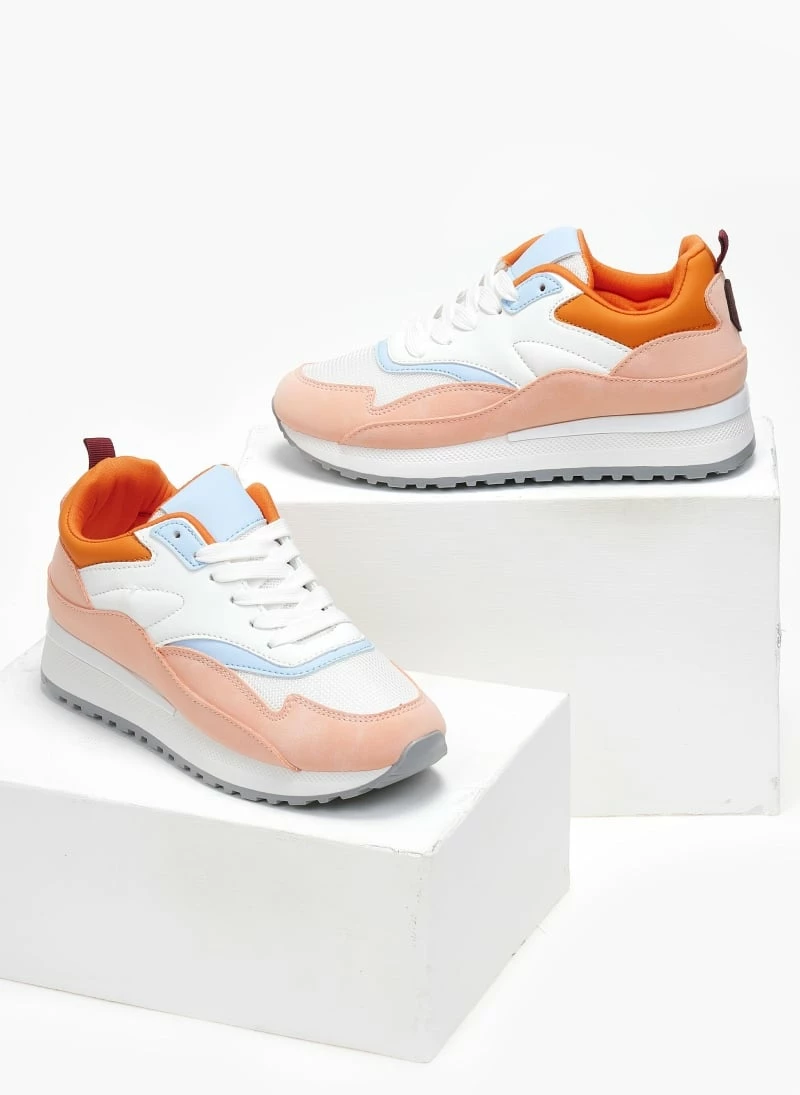 The Fashion Project Sneakers με συνδιασμό χρωμάτων - Ροδακινί - Image 3