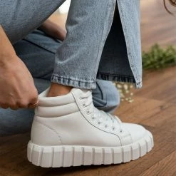 The Fashion Project Sneakers μποτάκια με σχέδιο στη σόλα - Λευκό