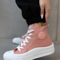 Xti Footwear Sneakers μποτάκια πάνινα Refresh 170676 - Ροδακινί