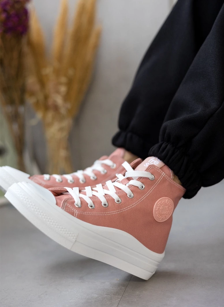 Xti Footwear Sneakers μποτάκια πάνινα Refresh 170676 - Ροδακινί - Image 4