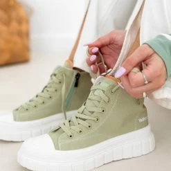 Sneakers μποτάκια πάνινα Refresh 170791 - Μέντα