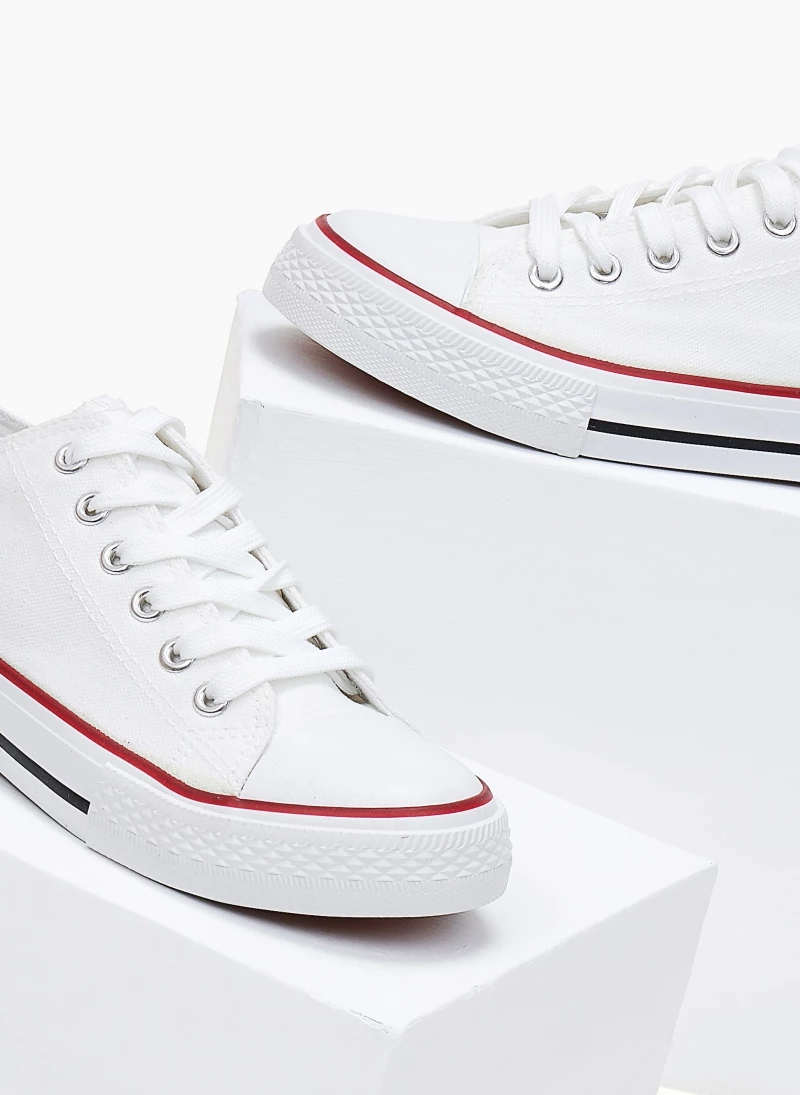 The Fashion Project Sneakers πάνινα Basic με κορδόνια - Λευκό - Image 3