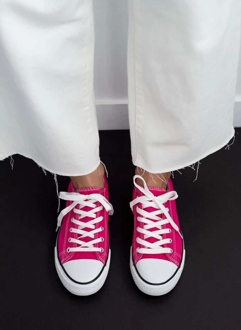 The Fashion Project Sneakers πάνινα Basic με κορδόνια - Φούξια - Image 7