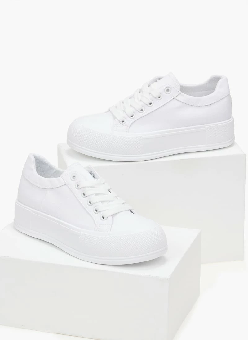 The Fashion Project Sneakers πάνινα με διπλή σόλα - Λευκό - Image 5