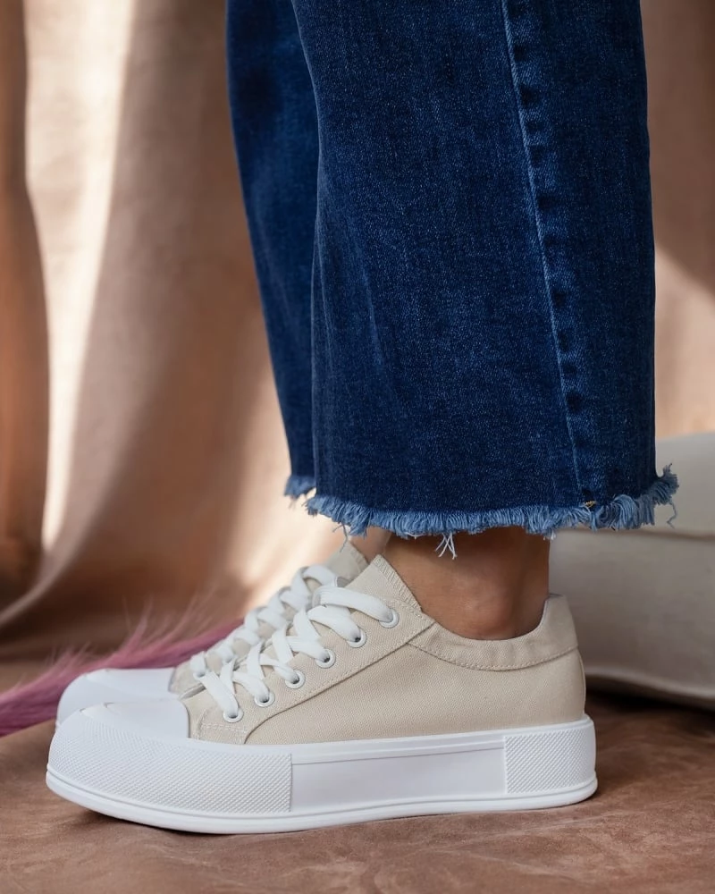 The Fashion Project Sneakers πάνινα με διπλή σόλα - Μπεζ