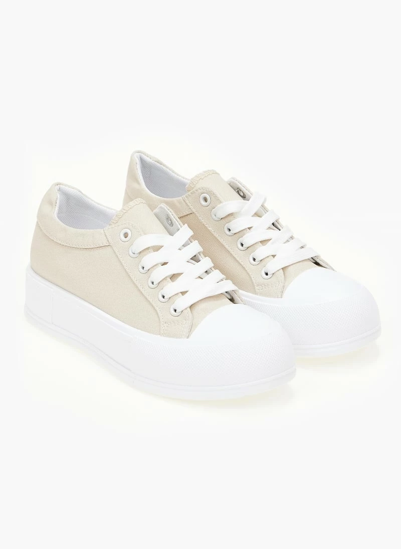 The Fashion Project Sneakers πάνινα με διπλή σόλα - Μπεζ - Image 5