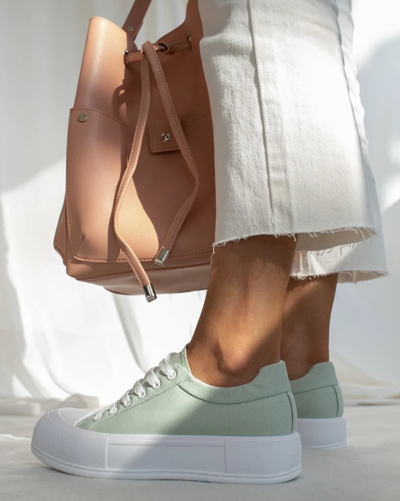 The Fashion Project Sneakers πάνινα με διπλή σόλα - Βεραμάν - Image 7