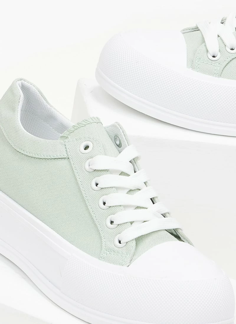 The Fashion Project Sneakers πάνινα με διπλή σόλα - Βεραμάν - Image 6