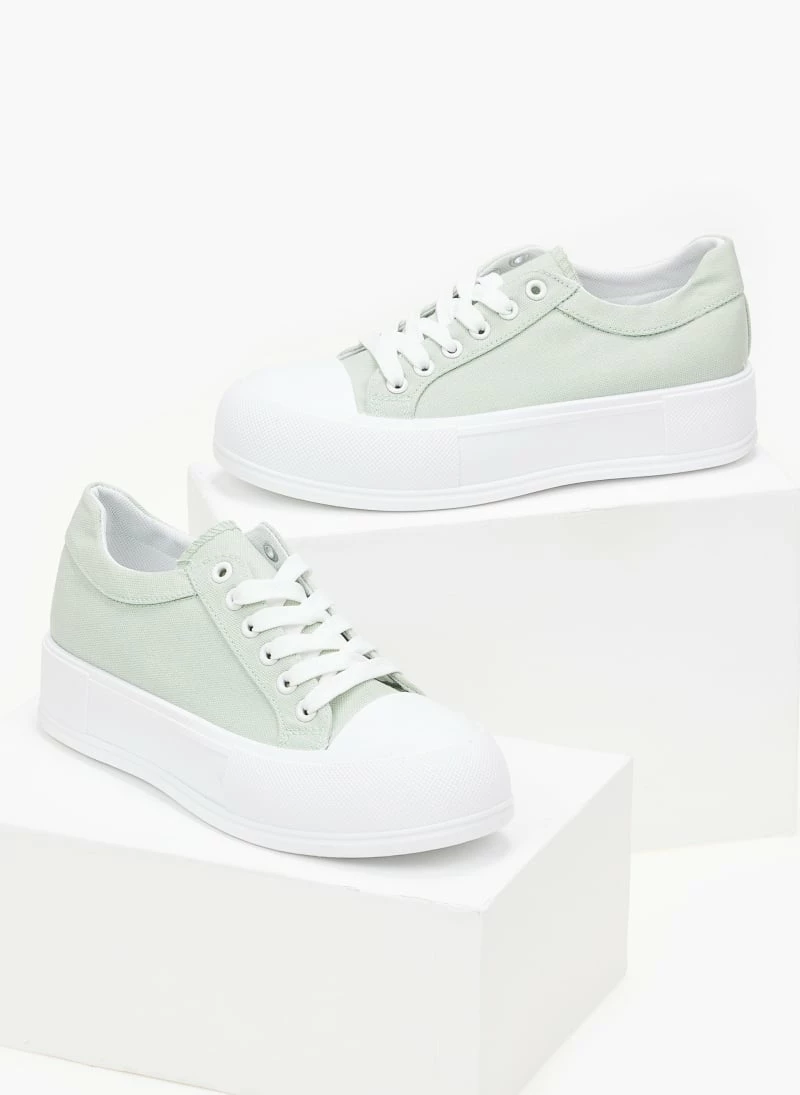 The Fashion Project Sneakers πάνινα με διπλή σόλα - Βεραμάν - Image 5