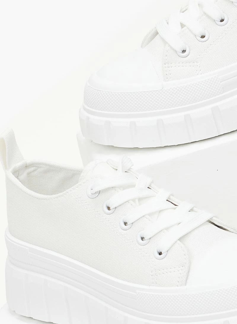 The Fashion Project Sneakers πάνινα με σχέδιο στη σόλα - Λευκό - Image 5