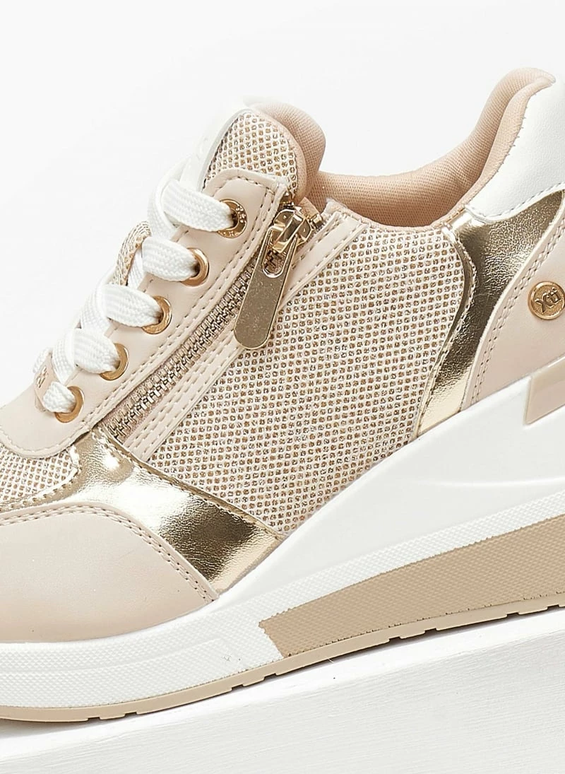 Xti Footwear Sneakers Wedges με φερμουάρ Xti140973 - Χρυσό - Image 5