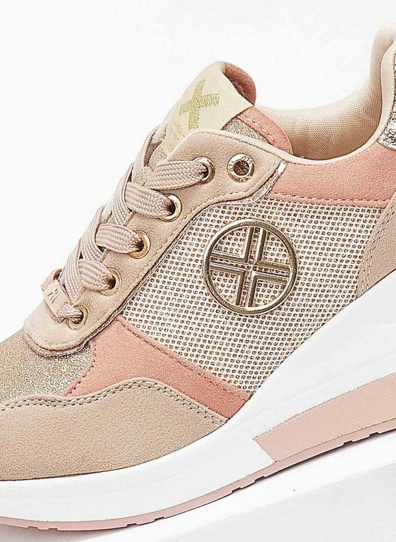 Xti Footwear Sneakers Wedges με Glitter Xti 141116 - Μπεζ - Image 6