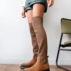 The Fashion Project Μπότες κάλτσα πάνω από το γόνατο - Ταμπά